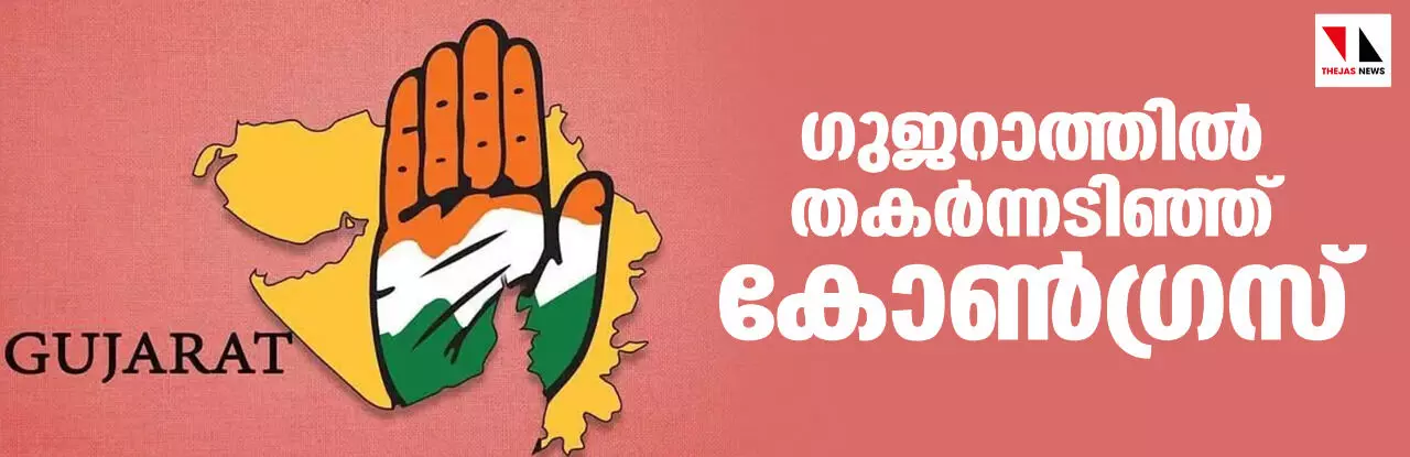 ഗുജറാത്തില് തകര്ന്നടിഞ്ഞ് കോണ്ഗ്രസ് ഗുജറാത്തില് തകര്ന്നടിഞ്ഞ് കോണ്ഗ്രസ്
