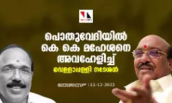 പൊതുവേദിയില്‍ കെ കെ മഹേശനെ അവഹേളിച്ച് വെള്ളാപ്പള്ളി നടേശന്‍