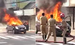 മൂവാറ്റുപുഴയില്‍ ഓടിക്കൊണ്ടിരുന്ന കാറിന് തീപ്പിടിച്ചു