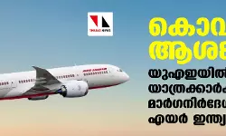 കൊവിഡ് ആശങ്ക; യുഎഇയില്‍ നിന്നുള്ള യാത്രക്കാര്‍ക്ക് പുതിയ മാര്‍ഗനിര്‍ദേശവുമായി എയര്‍ ഇന്ത്യ