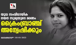യുവ സംവിധായിക നയന സൂര്യയുടെ മരണം ക്രൈംബ്രാഞ്ച് അന്വേഷിക്കും