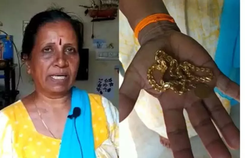 ബൈക്കിലെത്തിയ സംഘം വയോധികയുടെ മാല കവർന്നു ബൈക്കിലെത്തിയ സംഘം വയോധികയുടെ മാല കവർന്നു