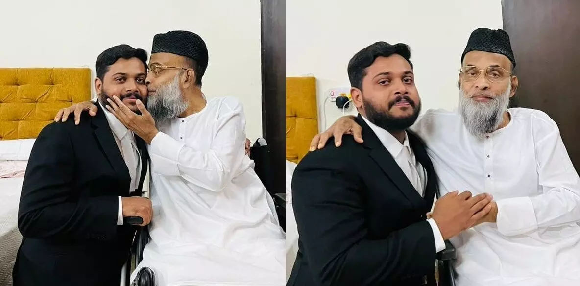 മഅ്ദനിയുടെ മകന് അഭിഭാഷകനായി എന്റോള് ചെയ്തു; ദൈവത്തിന് സ്തുതി പറഞ്ഞ് മഅ്ദനി മഅ്ദനിയുടെ മകന് അഭിഭാഷകനായി എന്റോള് ചെയ്തു; ദൈവത്തിന് സ്തുതി പറഞ്ഞ് മഅ്ദനി