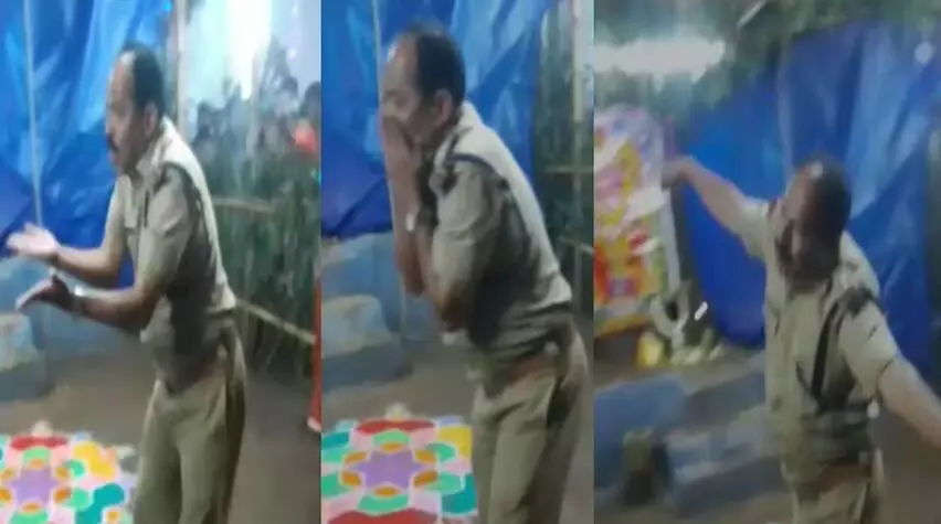 ഉല്സവസ്ഥലത്ത് യൂനിഫോമണിഞ്ഞ് മദ്യപിച്ച് നൃത്തംചെയ്തു; എഎസ്ഐയ്ക്കു സസ്പെന്ഷന് ഉല്സവസ്ഥലത്ത് യൂനിഫോമണിഞ്ഞ് മദ്യപിച്ച് നൃത്തംചെയ്തു; എഎസ്ഐയ്ക്കു സസ്പെന്ഷന്