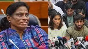 ഗുസ്തി താരങ്ങളുടെ സമരം രാജ്യത്തിന് കളങ്കം: പി ടി ഉഷ; ഉഷയ്‌ക്കെതിരേ താരങ്ങള്‍