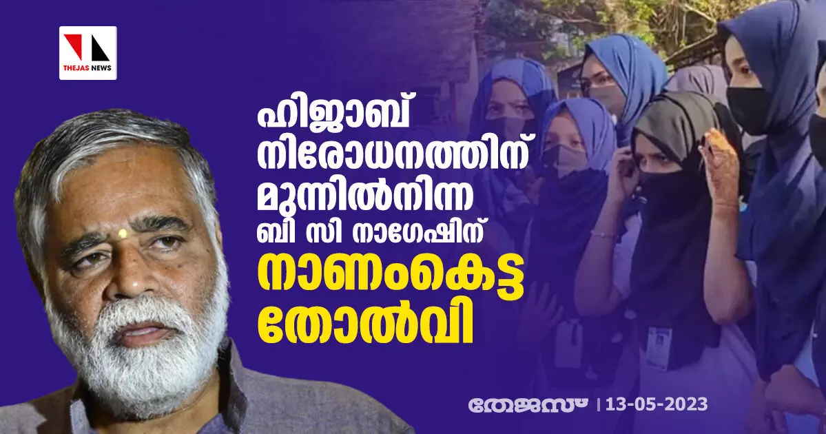 ഹിജാബ് നിരോധനത്തിന് മുന്നില്‍നിന്ന ബി സി നാഗേഷിന് നാണംകെട്ട തോല്‍വി