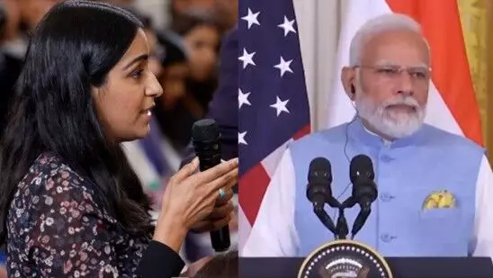 അമേരിക്കയില് മോദിയോട് ചോദ്യം ചോദിച്ച മാധ്യമപ്രവര്ത്തകയ്ക്ക് നേരെ സൈബര് ആക്രമണം അമേരിക്കയില് മോദിയോട് ചോദ്യം ചോദിച്ച മാധ്യമപ്രവര്ത്തകയ്ക്ക് നേരെ സൈബര് ആക്രമണം