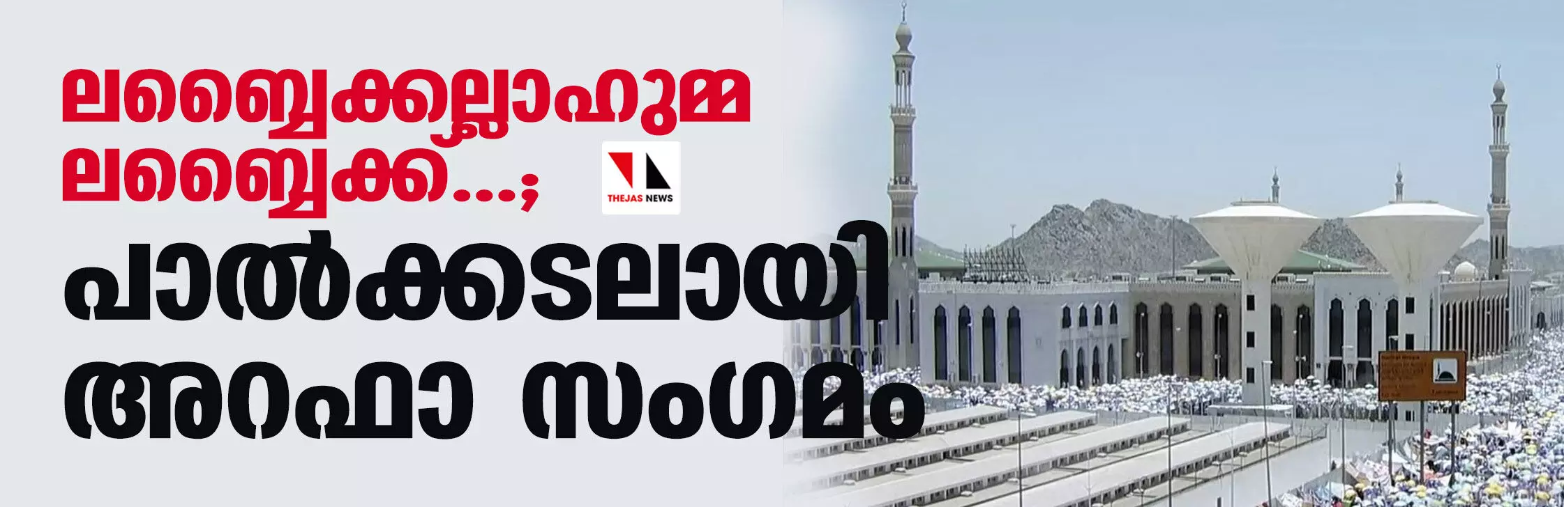 ലബ്ബൈക്കല്ലാഹുമ്മ ലബ്ബൈക്ക്...; പാല്‍ക്കടലായി അറഫാ സംഗമം