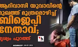 ആദിവാസി യുവാവിന്റെ മുഖത്ത് മൂത്രമൊഴിച്ച് ബിജെപി നേതാവ്; ദൃശ്യം പുറത്ത്