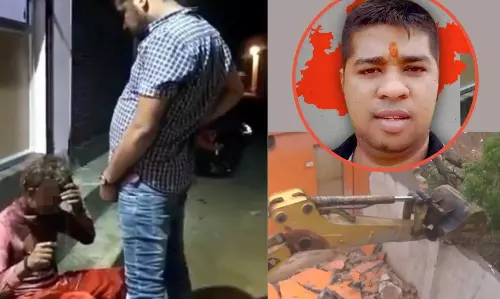 ആദിവാസി യുവാവിന്റെ മുഖത്തേക്ക് മൂത്രമൊഴിച്ച ബിജെപി പ്രവര്‍ത്തകന്റെ വീട് ബുള്‍ഡോസര്‍ ഉപയോഗിച്ച് തകര്‍ത്തു