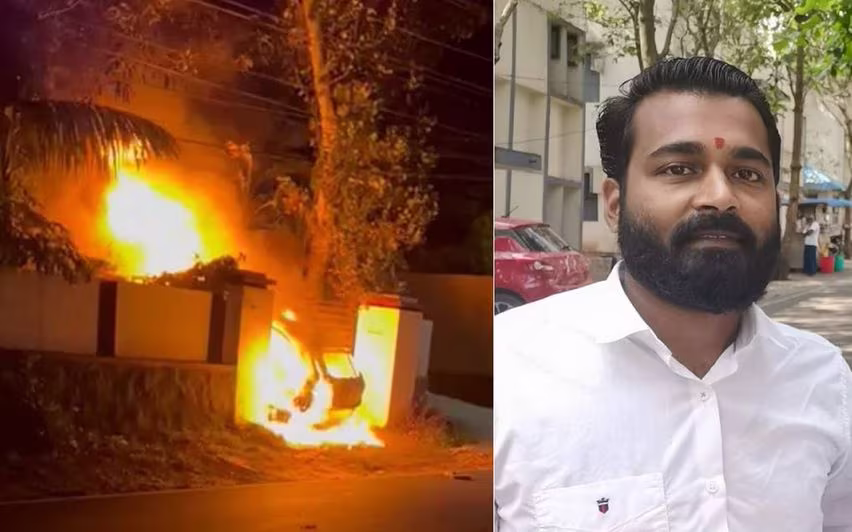 കാര് പൊട്ടിത്തെറിച്ച് യുവാവിന് ദാരുണാന്ത്യം കാര് പൊട്ടിത്തെറിച്ച് യുവാവിന് ദാരുണാന്ത്യം