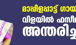 പ്രമുഖ മാപ്പിളപ്പാട്ട് ഗായിക വിളയില്‍ ഫസീല അന്തരിച്ചു