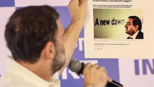 അദാനിയുടെ ഓഹരി തട്ടിപ്പ്: ഒസിസിആര്‍പി വെളിപ്പെടുത്തലില്‍ ജെപിസി അന്വേഷണം ഉടന്‍ പ്രഖ്യാപിക്കണമെന്ന് രാഹുല്‍