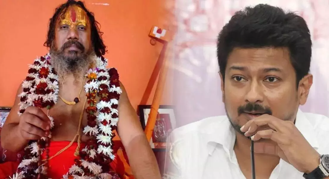 ഉദയനിധി സ്റ്റാലിന്റെ തലയെടുക്കുന്നവര്ക്ക് 10 കോടി; വിവാദപ്രസ്താവനയുമായി അയോധ്യയിലെ സന്യാസി ഉദയനിധി സ്റ്റാലിന്റെ തലയെടുക്കുന്നവര്ക്ക് 10 കോടി; വിവാദപ്രസ്താവനയുമായി അയോധ്യയിലെ സന്യാസി