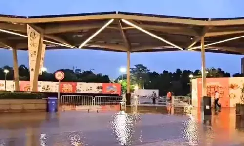 2,700 കോടി രൂപ ചെലവിട്ട ജി20 വേദി ഒറ്റ മഴയില്‍ വെള്ളത്തില്‍