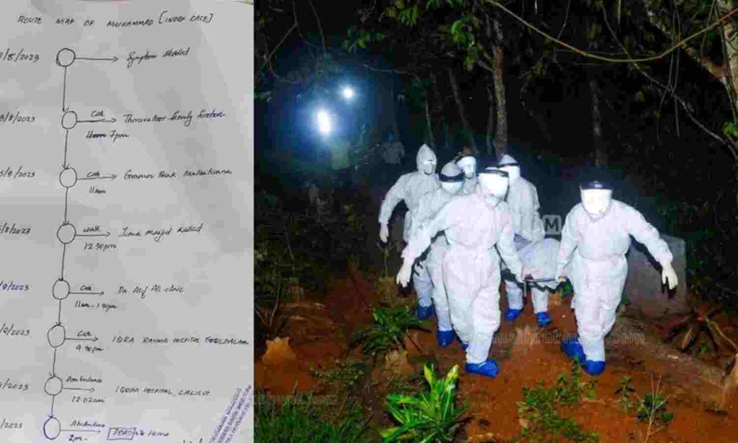 നിപ: സമ്പര്‍ക്ക പട്ടികയില്‍ 702 പേര്‍, മരണപ്പെട്ടയാളുടെ റൂട്ട് മാപ്പ് പുറത്തുവിട്ടു