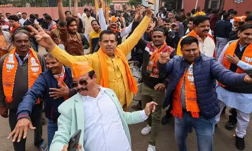 രാജസ്ഥാനും മധ്യപ്രദേശും  പിടിച്ച് ബിജെപി; ഛത്തീസ്ഗഢും കൈവിടാന്‍ കോണ്‍ഗ്രസ്,   ആശ്വസിക്കാന്‍ തെലങ്കാന മാത്രം