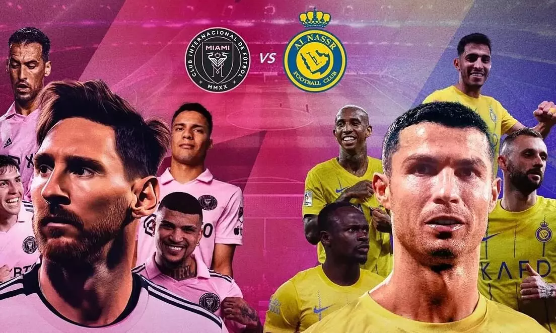 മെസ്സിയും റൊണാള്ഡോയും വീണ്ടും നേര്ക്കുനേര്; സൗദിയില് ഫെബ്രുവരിയില് അല് നസര്-ഇന്റര്മിയാമി പോര് മെസ്സിയും റൊണാള്ഡോയും വീണ്ടും നേര്ക്കുനേര്; സൗദിയില് ഫെബ്രുവരിയില് അല് നസര്-ഇന്റര്മിയാമി പോര്