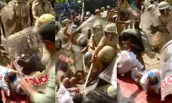 കെഎസ്‌യു മാര്‍ച്ചില്‍ സംഘര്‍ഷം; പോലിസിനു നേരെ മുളകുപൊടി പ്രയോഗം, അറസ്റ്റ്