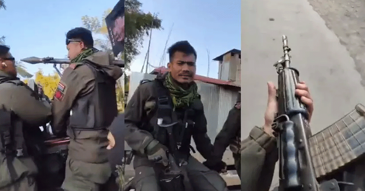 റോക്കറ്റ് ലോഞ്ചര്‍ ഉള്‍പ്പെടെയുള്ള മാരകായുധങ്ങളുമായി മണിപ്പൂരില്‍ മെയ്തി വിഭാഗത്തിന്റെ പരേഡ്