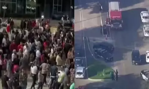 അമേരിക്കയിലെ ചര്ച്ചില് വെടിയുതിര്ത്ത യുവതിയെ പോലിസ് വെടിവെച്ച് കൊന്നു അമേരിക്കയിലെ ചര്ച്ചില് വെടിയുതിര്ത്ത യുവതിയെ പോലിസ് വെടിവെച്ച് കൊന്നു