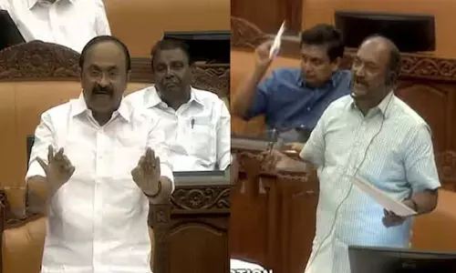 199 ചോദ്യങ്ങള്ക്ക് ധനമന്ത്രി മറുപടി നല്കിയില്ലെന്ന് വി ഡി സതീശന്; സമയം തീര്ന്നിട്ടില്ലല്ലോയെന്ന് ബാലഗോപാല് 199 ചോദ്യങ്ങള്ക്ക് ധനമന്ത്രി മറുപടി നല്കിയില്ലെന്ന് വി ഡി സതീശന്; സമയം തീര്ന്നിട്ടില്ലല്ലോയെന്ന് ബാലഗോപാല്