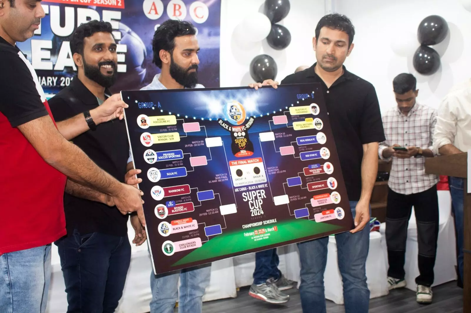 എബിസി കാർഗോ ബ്ലാക്ക് ആൻ്റ് വൈറ്റ് എഫ് സി സൂപ്പർ കപ്പ് സീസൺ 2 ഫിക്സർ പ്രകാശനം ചെയ്തു