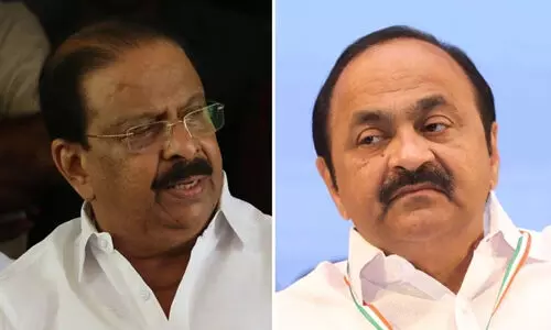 കെ സുധാകരന്റെ അസഭ്യ പരാമര്ശം: എഐസിസി നേതൃത്വത്തോട് പരാതിപ്പെട്ട് വിഡി സതീശൻ; പ്രശ്ന പരിഹാരത്തിന് ശ്രമം കെ സുധാകരന്റെ അസഭ്യ പരാമര്ശം: എഐസിസി നേതൃത്വത്തോട് പരാതിപ്പെട്ട് വിഡി സതീശൻ; പ്രശ്ന പരിഹാരത്തിന് ശ്രമം