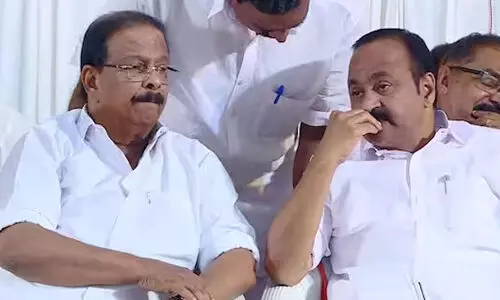 കെ സുധാകരന്റെ അസഭ്യ പരാമര്ശം: സംയുക്ത വാര്ത്താ സമ്മേളനം ഒഴിവാക്കി കെ സുധാകരന്റെ അസഭ്യ പരാമര്ശം: സംയുക്ത വാര്ത്താ സമ്മേളനം ഒഴിവാക്കി