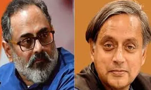 അസത്യ പ്രചാരണം നടത്തുന്നു, ശശി തരൂരിനെതിരേ നിയമ നടപടികളുമായി രാജീവ് ചന്ദ്രശേഖർ അസത്യ പ്രചാരണം നടത്തുന്നു, ശശി തരൂരിനെതിരേ നിയമ നടപടികളുമായി രാജീവ് ചന്ദ്രശേഖർ