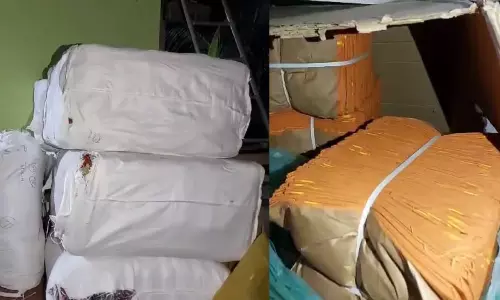 കിറ്റിനു പിന്നാലെ വസ്ത്രശേഖരവും; ബിജെപി വിതരണത്തിനെത്തിച്ചതെന്ന് നിഗമനം