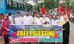 ഇസ്രായേലിന് ഇന്ത്യ ആയുധം നല്‍കുന്നത് നിര്‍ത്തലാക്കുക; എസ്ഡിപിഐ പ്രതിഷേധ സംഗമം നടത്തി