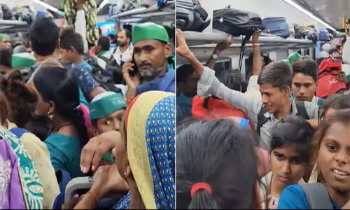 വന്ദേഭാരതിൽ കാലുകുത്താനിടമില്ല; തിങ്ങിനിറഞ്ഞ് ടിക്കറ്റില്ലായാത്രക്കാർ; റെയിൽവേയുടെ മറുപടി വന്ദേഭാരതിൽ കാലുകുത്താനിടമില്ല; തിങ്ങിനിറഞ്ഞ് ടിക്കറ്റില്ലായാത്രക്കാർ; റെയിൽവേയുടെ മറുപടി