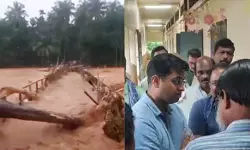 കോഴിക്കോട് വിലങ്ങാട്ട് വീണ്ടും ഉരുള്‍പൊട്ടി; കലക്ടറും സംഘവും കുടുങ്ങി