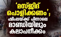 മസ്ജിദ് പൊളിക്കണം; ഷിംലയ്ക്ക് പിന്നാലെ മാണ്ഡിയിലും ഹിന്ദുത്വ റാലി