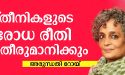 ഒരു പ്രചാരണത്തിനും ഫലസ്തീന്റെ മുറിവുകളെ ഒളിപ്പിക്കാനാവില്ല: അരുന്ധതി റോയ്