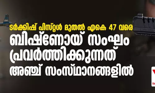 ടര്‍ക്കിഷ് പിസ്റ്റള്‍ മുതല്‍ എകെ 47 വരെ:  ബിഷ്‌ണോയ് സംഘം പ്രവര്‍ത്തിക്കുന്നത് അഞ്ച് സംസ്ഥാനങ്ങളില്‍