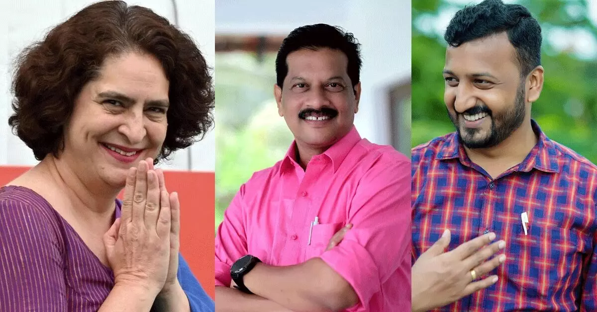 ചുരം കടന്ന് പ്രിയങ്ക, കോട്ട കാത്ത് രാഹുല്, കര പിടിച്ച് പ്രദീപ് ചുരം കടന്ന് പ്രിയങ്ക, കോട്ട കാത്ത് രാഹുല്, കര പിടിച്ച് പ്രദീപ്