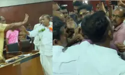 പാലക്കാട് നഗരസഭാ കൗണ്‍സിലില്‍ കൈയാങ്കളി; സംഭവം ബിജെപി-എല്‍ഡിഎഫ് കൗണ്‍സിലര്‍മാര്‍ തമ്മില്‍