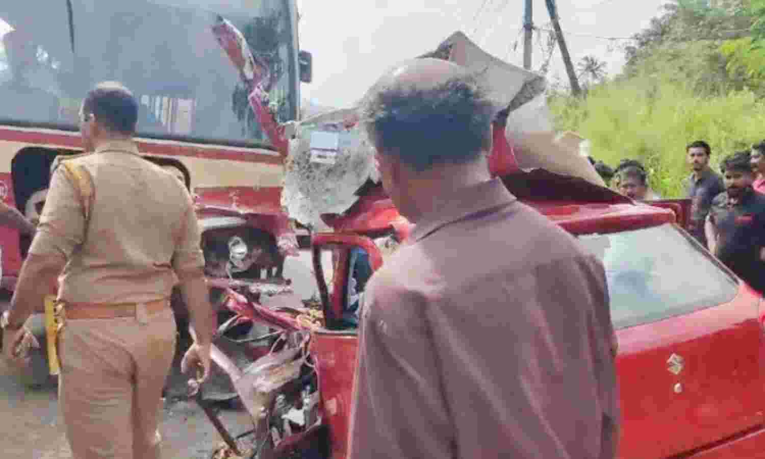 കെഎസ്ആര്ടിസി ബസിലേക്ക് കാര് ഇടിച്ചു കയറി; അമ്മ മരിച്ചു, മകന് ഗുരുതര പരിക്ക് കെഎസ്ആര്ടിസി ബസിലേക്ക് കാര് ഇടിച്ചു കയറി; അമ്മ മരിച്ചു, മകന് ഗുരുതര പരിക്ക്