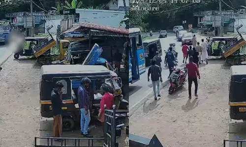 ബസില്‍ നിന്ന് റോഡിലേക്ക് തെറിച്ച് വീണ് യുവതിക്ക് പരിക്ക്