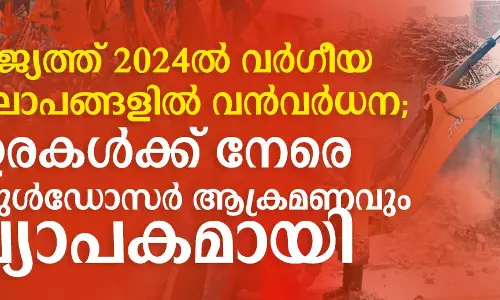 രാജ്യത്ത് 2024ല്‍ വര്‍ഗീയ കലാപങ്ങളില്‍ വന്‍വര്‍ധന; ഇരകള്‍ക്ക് നേരെ ബുള്‍ഡോസര്‍ ആക്രമണവും വ്യാപകമായി