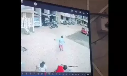 പതിമൂന്നാം നിലയില്‍ നിന്ന് രണ്ടുവയസുകാരി വീണു; രക്ഷിച്ച് യുവാവ് (വീഡിയോ)