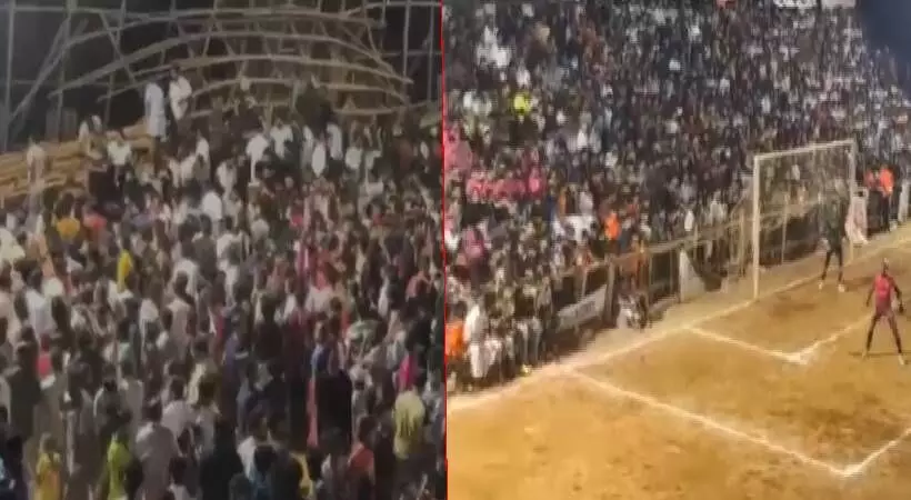 വല്ലപ്പുഴയിൽ ഫുട്ബോൾ ടൂർണമെൻ്റിനിടെ ഗാലറി തകർന്നു വീണ സംഭവം; സംഘാടകർക്കെതിരേ കേസ്