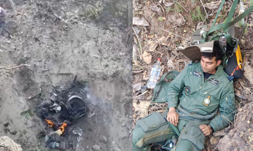 വായുസേനയുടെ ജാഗ്വാര് യുദ്ധവിമാനം തകര്ന്നുവീണു (വീഡിയോ) വായുസേനയുടെ ജാഗ്വാര് യുദ്ധവിമാനം തകര്ന്നുവീണു (വീഡിയോ)