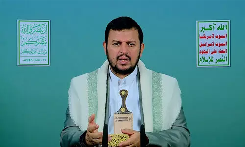 യുഎസ് കപ്പലുകള്ക്കും ഉപരോധം ബാധകം: സയ്യിദ് അബ്ദുല് മാലിക് അല് ഹൂത്തി യുഎസ് കപ്പലുകള്ക്കും ഉപരോധം ബാധകം: സയ്യിദ് അബ്ദുല് മാലിക് അല് ഹൂത്തി