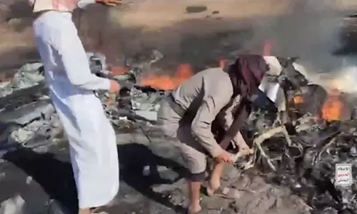 യുഎസിന്റെ എംക്യു -9 ഡ്രോണ്‍ വെടിവച്ചിട്ട് അന്‍സാര്‍ അല്ലാഹ്; ഇത് പതിനെട്ടാം ഡ്രോണെന്ന് യഹ്‌യാ സാരീ(വീഡിയോ)