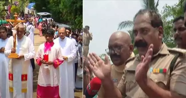 കുരിശുരൂപമേന്തി നാരങ്ങാനത്തേക്ക് പരിഹാരപ്രദക്ഷിണം; തടഞ്ഞ് വനംവകുപ്പ് കുരിശുരൂപമേന്തി നാരങ്ങാനത്തേക്ക് പരിഹാരപ്രദക്ഷിണം; തടഞ്ഞ് വനംവകുപ്പ്