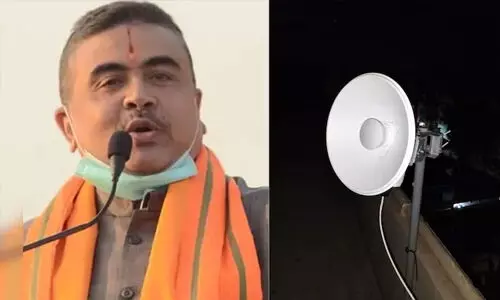 ബംഗാളില് കശ്മീരികള് ദുരൂഹ ഉപകരണം സ്ഥാപിച്ചെന്ന് സുവേന്ദു അധികാരി; മധ്യപ്രദേശുകാര് സ്ഥാപിച്ച ജിയോ വിഫി ആന്റിനയെന്ന് പോലിസ് ബംഗാളില് കശ്മീരികള് ദുരൂഹ ഉപകരണം സ്ഥാപിച്ചെന്ന് സുവേന്ദു അധികാരി; മധ്യപ്രദേശുകാര് സ്ഥാപിച്ച ജിയോ വിഫി ആന്റിനയെന്ന് പോലിസ്