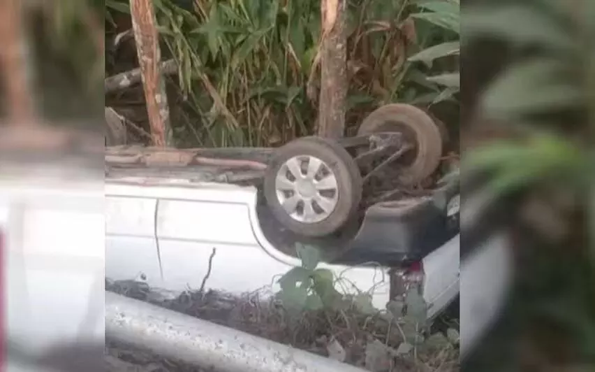 അപകടത്തില്‍പ്പെട്ട കാറില്‍നിന്ന് പരിക്കേറ്റ ഭാര്യയെ ഉപേക്ഷിച്ച് ഭര്‍ത്താവ് മുങ്ങി